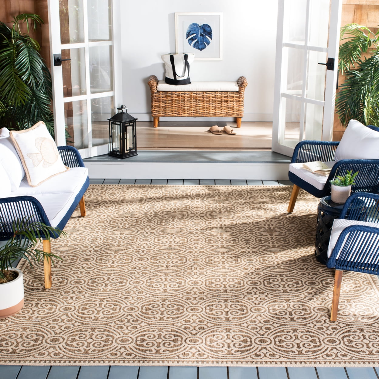 SAFAVIEH Beach House Winona Indoor/ Outdoor Waterproof Patio Backyard Rug -  Yahoo Shopping