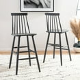thumbnail image 1 of SAFAVIEH Beaufort Solid Spindle Back Bar Stool with Footrest, Grey, 1 of 13