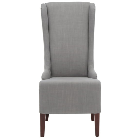 SAFAVIEH Becall Transitional Fabric Solid Dining Parsons Chair, Arctic Grey