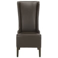 thumbnail image 1 of SAFAVIEH Becall Transitional PU Solid Dining Parsons Chair, Antique Brown, 1 of 15