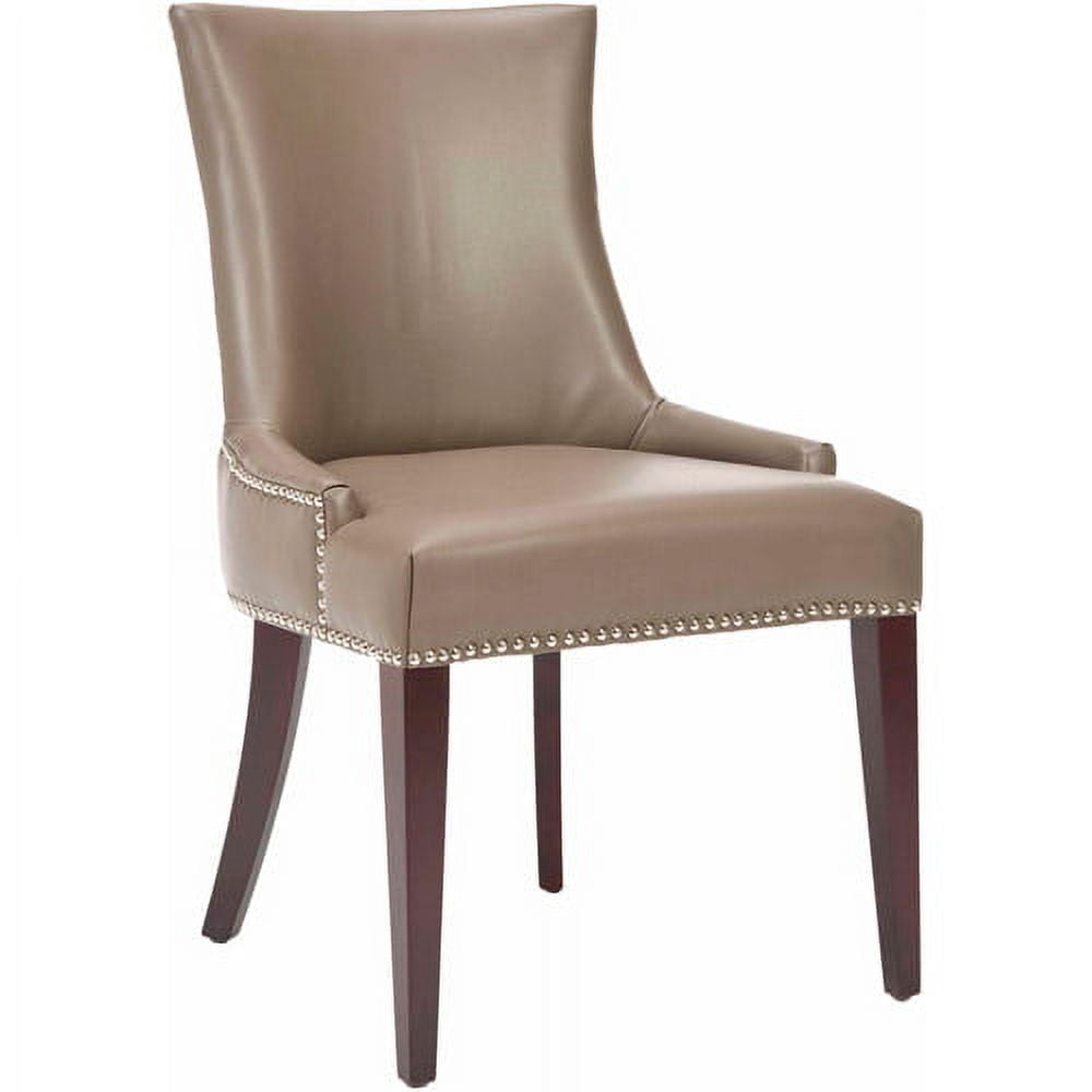 SAFAVIEH Becca 19" H Transitional Glam Upholstered Dining Chair, Clay Leather