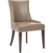 SAFAVIEH Becca 19" H Transitional Glam Upholstered Dining Chair, Clay Leather