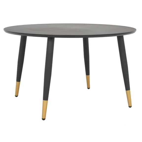SAFAVIEH Beck Mid-Century Round Coffee Table, Black/Gold