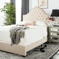 thumbnail image 1 of SAFAVIEH Beckham Modern Glam Tufted Headboard with Nail Heads, Full, Beige, 1 of 8