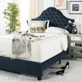 thumbnail image 1 of SAFAVIEH Beckham Modern Glam Tufted Headboard with Nail Heads, Full, Navy, 1 of 9