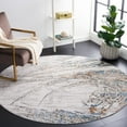 thumbnail image 1 of SAFAVIEH Bel Air Donnchad Abstract Area Rug, Gray/Turquoise, 6'7" x 6'7" Round, 1 of 11