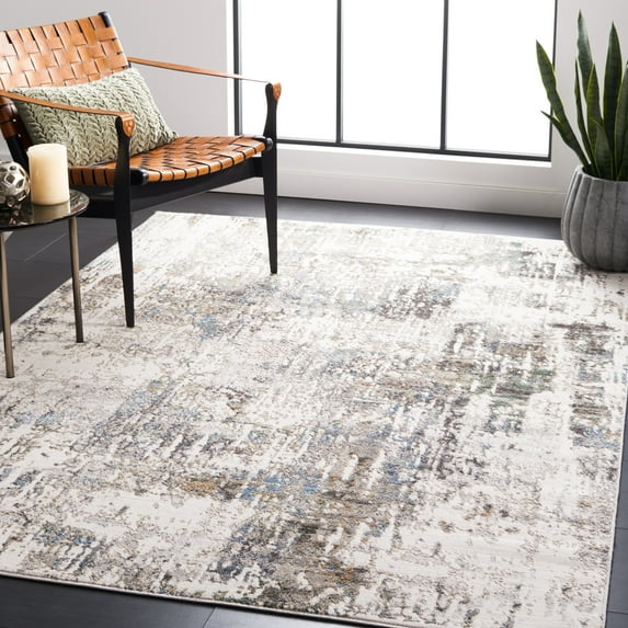 SAFAVIEH Bel Air Faith Abstract Area Rug, Gray/Blue, 4'5" x 6'5"