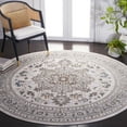 thumbnail image 1 of SAFAVIEH Bel Air Merlin Oriental Polyester Area Rug, Gray/Light Gray, 5'3" x 5'3" Round, 1 of 11