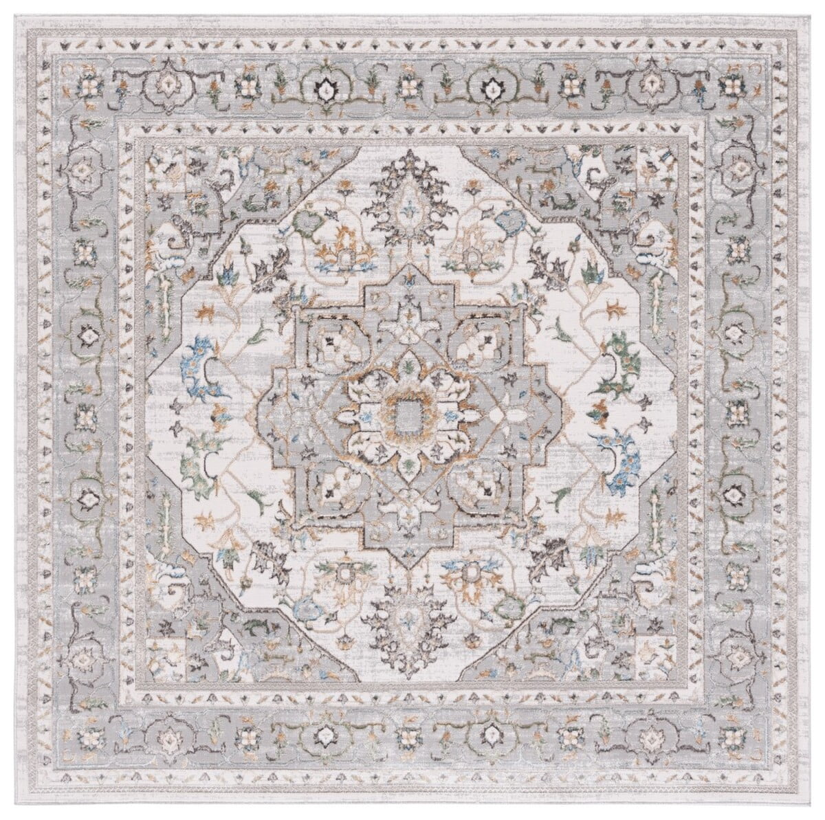 Grey Square Rug SAFAVIEH Bel Air Merlin Traditional Area Rug, 6'7