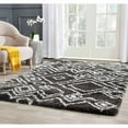 thumbnail image 1 of SAFAVIEH Belize Haven Abstract Plush Shag Area Rug, Charcoal/Ivory, 4' x 6', 1 of 4