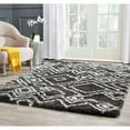 thumbnail image 1 of SAFAVIEH Belize Haven Abstract Plush Shag Area Rug, Charcoal/Ivory, 8' x 10', 1 of 2