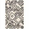 thumbnail image 1 of SAFAVIEH Belize Haven Abstract Plush Shag Area Rug, Ivory/Charcoal, 8'6" x 12', 1 of 6