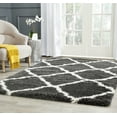 thumbnail image 1 of SAFAVIEH Belize Joisse Geometric Plush Shag Area Rug, Charcoal/Ivory, 3' x 5', 1 of 5