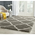 thumbnail image 1 of SAFAVIEH Belize Joisse Geometric Plush Shag Area Rug, Grey/Taupe, 6'7" x 6'7" Square, 1 of 5