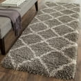 thumbnail image 1 of SAFAVIEH Belize Joisse Geometric Plush Shag Runner Rug, Grey/Taupe, 2'3" x 11', 1 of 6
