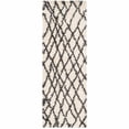 thumbnail image 1 of SAFAVIEH Belize Katriona Abstract Plush Shag Runner Rug, Ivory/Charcoal, 2'3" x 7', 1 of 6