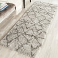 thumbnail image 1 of SAFAVIEH Belize Leann Abstract Plush Shag Runner Rug, Taupe/Grey, 2'3" x 11', 1 of 7