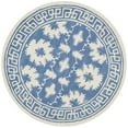 thumbnail image 1 of SAFAVIEH Bella Aliya Bordered Wool Area Rug, Blue/Ivory, 5' x 5' Round, 1 of 9