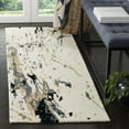 thumbnail image 1 of SAFAVIEH Bella Christiana Abstract Paint Splatter Wool Runner Rug, Ivory/Grey, 2'3" x 9', 1 of 7