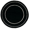 thumbnail image 1 of SAFAVIEH Bella Danita Bordered Wool Area Rug, Black/Ivory, 9' x 9' Round, 1 of 7