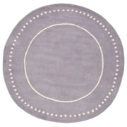 SAFAVIEH Bella Danita Bordered Wool Area Rug, Light Blue/Ivory, 10' x 14'