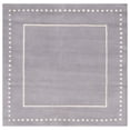 thumbnail image 1 of SAFAVIEH Bella Danita Bordered Wool Area Rug, Silver/Ivory, 7' x 7' Square, 1 of 9