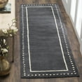 thumbnail image 1 of SAFAVIEH Bella Danita Bordered Wool Runner Rug, Dark Grey/Ivory, 2'3" x 7', 1 of 8