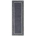 thumbnail image 1 of SAFAVIEH Bella Danita Bordered Wool Runner Rug, Dark Grey/Ivory, 2'3" x 8', 1 of 8