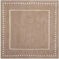 thumbnail image 1 of SAFAVIEH Bella Danita Plain Dotted Bordered Wool Area Rug, Beige/Ivory, 5' x 5' Square, 1 of 8