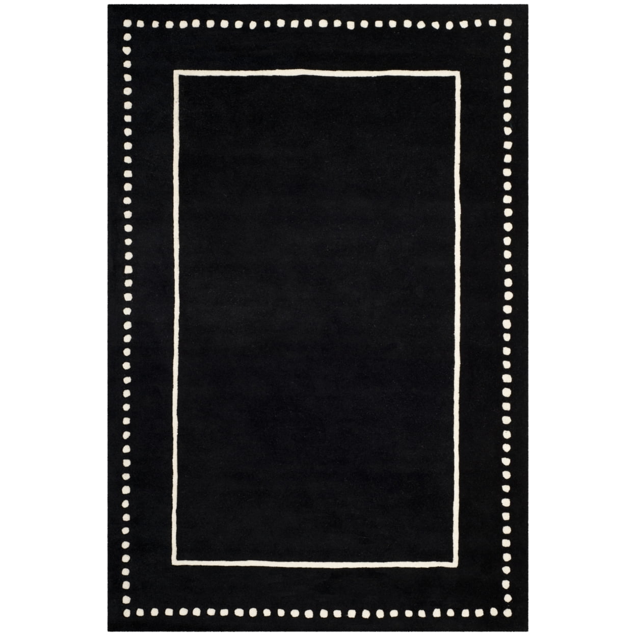 Ivory Elegance 6' x 9' Hand-Tufted Wool and Viscose Blend Area Rug