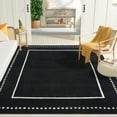 thumbnail image 1 of SAFAVIEH Bella Danita Plain Dotted Bordered Wool Area Rug, Black/Ivory, 8' x 10', 1 of 10