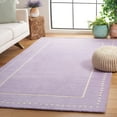thumbnail image 1 of SAFAVIEH Bella Danita Plain Dotted Bordered Wool Area Rug, Lavender/Ivory, 5' x 5' Square, 1 of 11