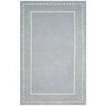 thumbnail image 1 of SAFAVIEH Bella Danita Plain Dotted Bordered Wool Area Rug, Light Blue/Ivory, 5' x 5' Square, 1 of 12