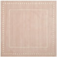 thumbnail image 1 of SAFAVIEH Bella Danita Plain Dotted Bordered Wool Area Rug, Light Pink/Ivory, 3' x 3' Square, 1 of 6