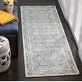 thumbnail image 1 of SAFAVIEH Bella Doriane Medallion Geometric Wool Runner Rug, Blue/Ivory, 2'3" x 7', 1 of 6