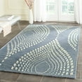 thumbnail image 1 of SAFAVIEH Bella Elisie Abstract Floral Leaf Wool Area Rug, Blue/Ivory, 4' x 6', 1 of 7
