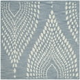 thumbnail image 1 of SAFAVIEH Bella Elisie Abstract Floral Leaf Wool Area Rug, Blue/Ivory, 5' x 5' Square, 1 of 7