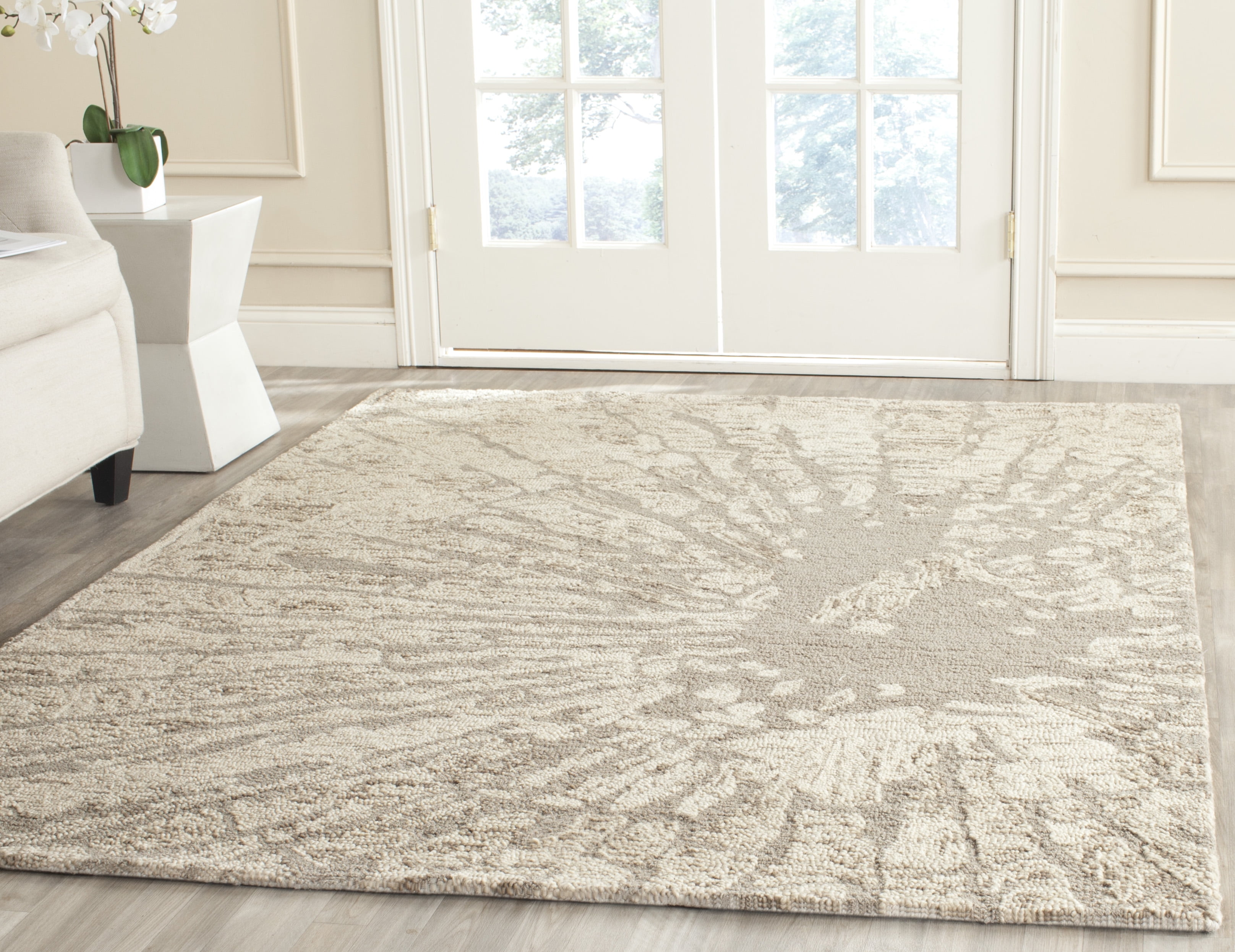 Gray 6' x 9' Hand-Tufted Wool Rectangular Rug