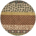 thumbnail image 1 of SAFAVIEH Bella Floral Striped Wool Area Rug, Ivory/Multi, 5' x 5' Round, 1 of 7