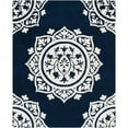 thumbnail image 1 of SAFAVIEH Bella Gabriel Medallion Geometric Wool Area Rug, Navy/Ivory, 8' x 10', 1 of 4