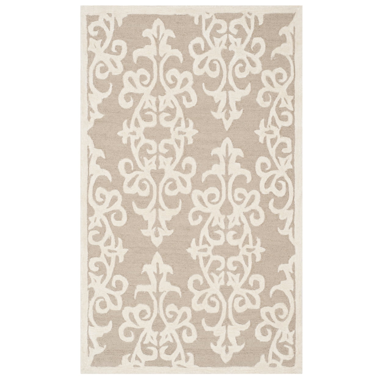 Bella Ivory and Sand Hand-Tufted Wool Area Rug