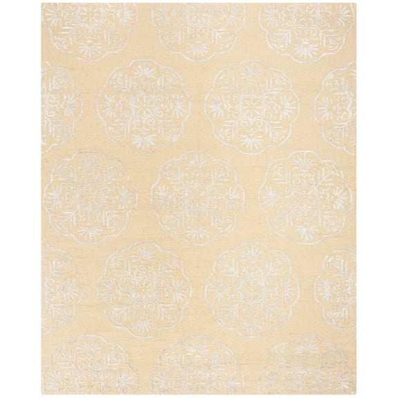 SAFAVIEH Bella Glenna Abstract Wool Area Rug, Beige/Silver, 2' x 3'