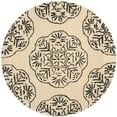 thumbnail image 1 of SAFAVIEH Bella Glenna Abstract Wool Area Rug, Ivory/Charcoal, 5' x 5' Round, 1 of 7