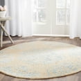 thumbnail image 1 of SAFAVIEH Bella Glenna Medallion Floral Wool Area Rug, Beige/Turquoise, 5' x 5' Round, 1 of 5
