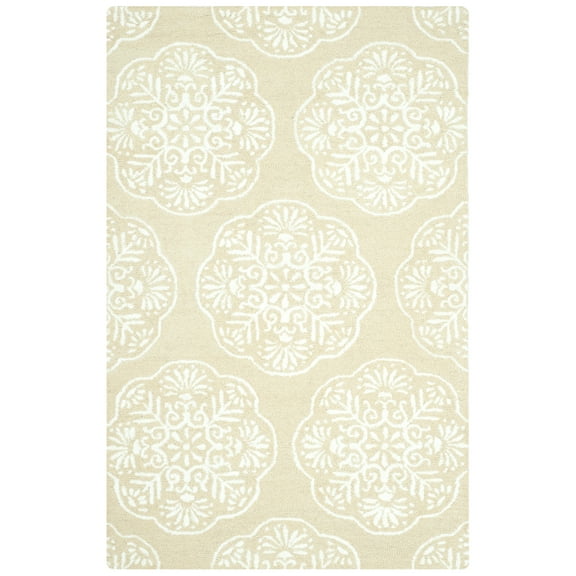 SAFAVIEH Bella Glenna Abstract Wool Area Rug, Beige/Ivory, 5' x 8'