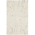 thumbnail image 1 of SAFAVIEH Bella Goran Abstract Bursting High-Low Wool Area Rug, Silver/Ivory, 2'6" x 4', 1 of 6