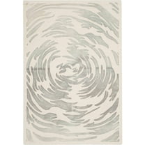 SAFAVIEH Bella Igor Abstract Swirls Wool Area Rug, Ivory/Grey, 3' x 5'