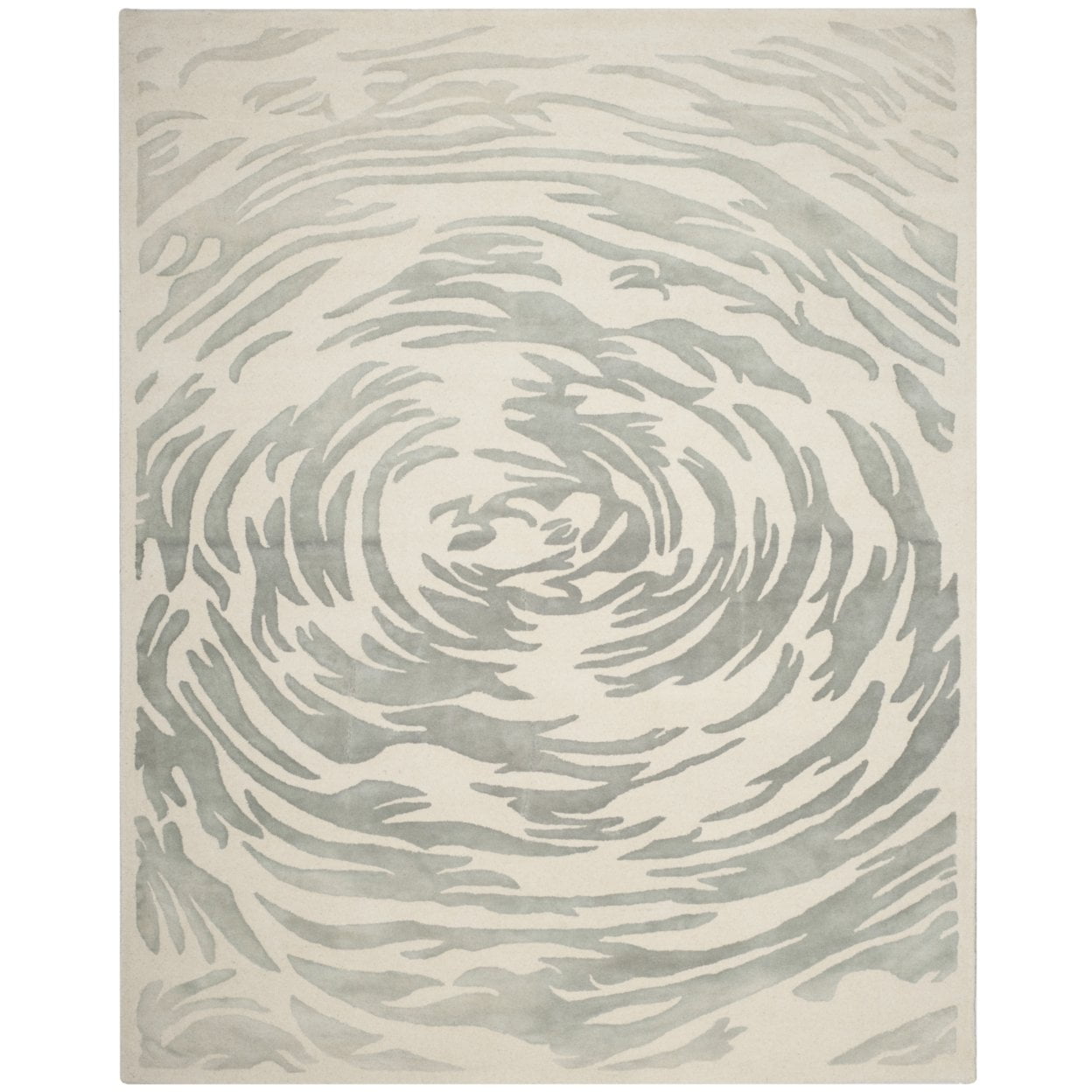 Hand-Tufted Gray Wool & Viscose 4' x 6' Reversible Area Rug
