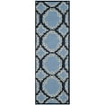 thumbnail image 1 of SAFAVIEH Bella Kaitlyn Geometric Circles Wool Runner Rug, Navy/Blue, 2'3" x 7', 1 of 9