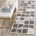 thumbnail image 1 of SAFAVIEH Bella Kalina Checkered Abstract Wool Runner Rug, Dark Grey/Ivory, 2'3" x 7', 1 of 9